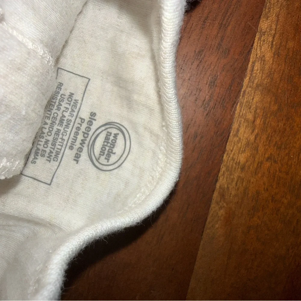 Wonder Nation Cream Kids Footie‎ One Piece